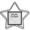 Modern Star Shape Black Metal Decor Photo Frame for Tabletop Display